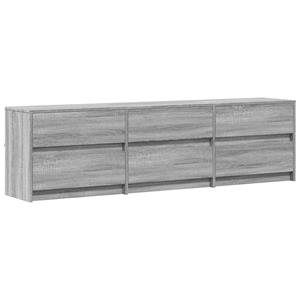 vidaXL Tv-meubel met LED 180x34x50 cm bewerkt hout grijs sonoma eiken