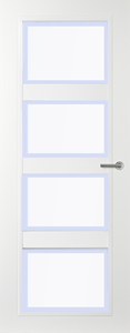 Svedex Binnendeuren Connect CN08 Gezandstraald glas met blanke rand | Afgelakt met  Superlak | Deurengigant.nl