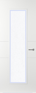 Svedex Binnendeuren Linea AL55 Gezandstraald glas met blanke rand | Afgelakt met  Superlak | Deurengigant.nl