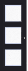 Svedex Binnendeuren Cameo CE106 zwart Gezandstraald glas met blanke rand | Afgelakt met  Superlak | Deurengigant.nl