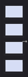Svedex Binnendeuren Cameo CE108 zwart Blank facetglas | Afgelakt met  Superlak | Deurengigant.nl