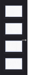 Svedex Binnendeuren Cameo CE108 zwart Gezandstraald glas met blanke rand | Afgelakt met  Superlak | Deurengigant.nl