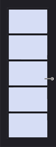 Svedex Binnendeuren Front FR516 Zwart | Afgelakt met  Superlak | Deurengigant.nl