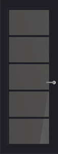 Svedex Binnendeuren Front FR516 Zwart Rookglas | Afgelakt met  Superlak | Deurengigant.nl