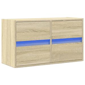 vidaXL Tv-wandmeubel met LED-verlichting 80x31x45 cm sonoma eikenkleur