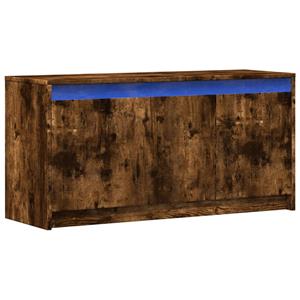 vidaXL Tv-meubel met LED 100x34x50 cm bewerkt hout gerookt eikenkleur