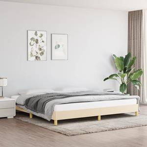 VidaXL Bedframe stof crèmekleurig 200x200 cm