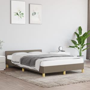 VidaXL Bedframe met hoofdeinde stof taupe 120x200 cm