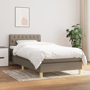 VidaXL Boxspring met matras stof taupe 90x190 cm