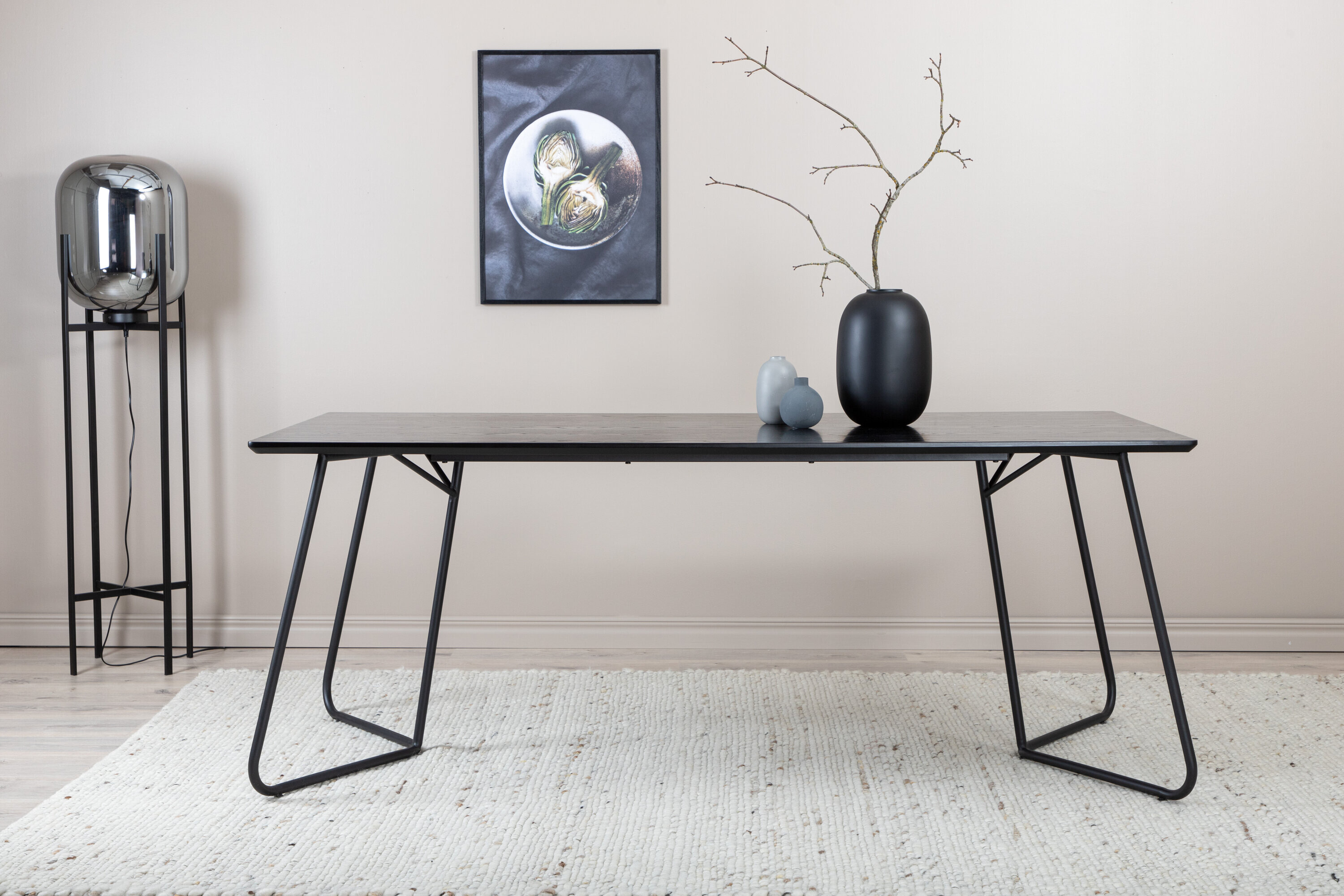 Nohr Eettafel Mikella MDF, 190 x 90cm - Zwart