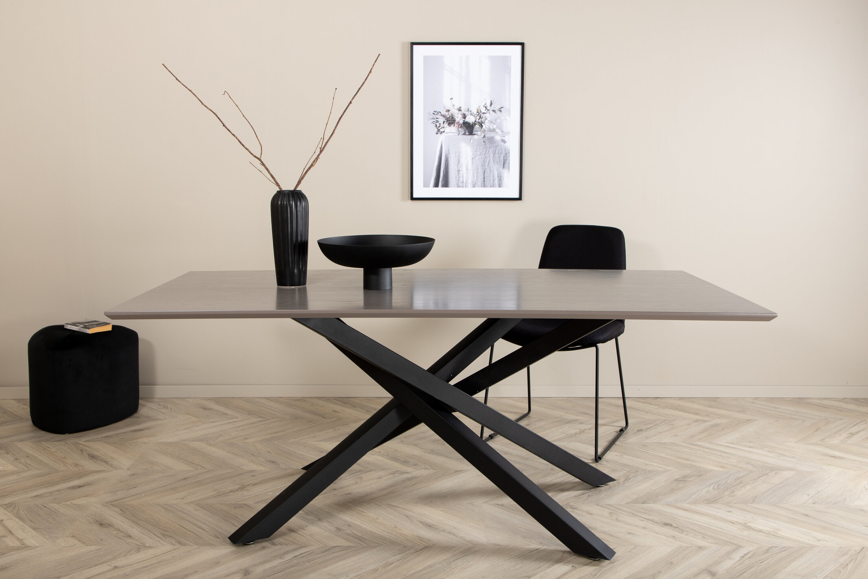 Nohr Eettafel Chenell MDF, 180 x 90cm - Grijs