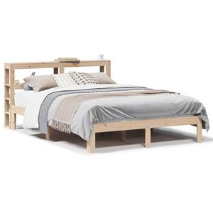 VidaXL Bedframe met hoofdbord massief grenenhout 160x200 cm