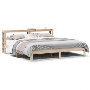 VidaXL Bedframe met hoofdbord massief grenenhout 200x200 cm