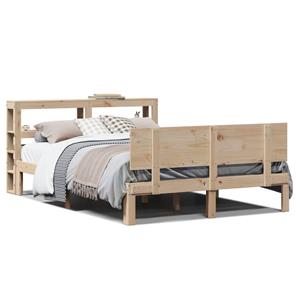 VidaXL Bedframe met hoofdbord massief grenenhout 120x190 cm