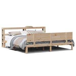 VidaXL Bedframe met hoofdbord massief grenenhout 180x200 cm