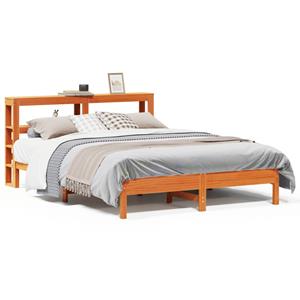 VidaXL Bedframe zonder matras massief grenenhout wasbruin 150x200 cm