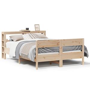 VidaXL Bedframe zonder matras massief grenenhout 135x190 cm