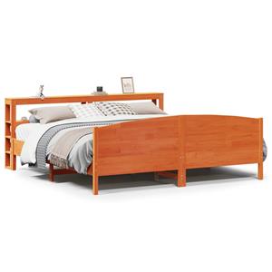 VidaXL Bedframe zonder matras massief grenenhout wasbruin 200x200 cm