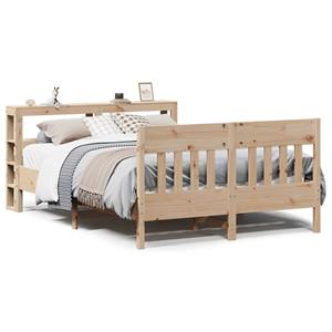 VidaXL Bedframe zonder matras massief grenenhout 135x190 cm