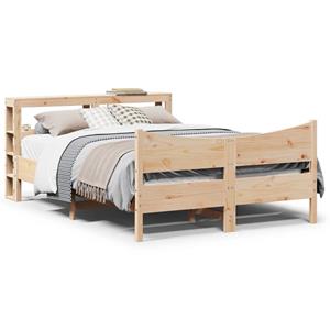 VidaXL Bedframe met hoofdbord massief grenenhout 160x200 cm