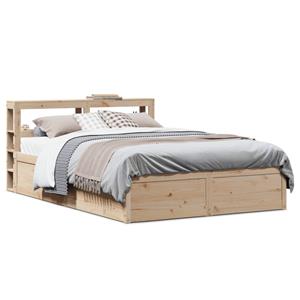 VidaXL Bedframe met hoofdbord massief grenenhout 160x200 cm