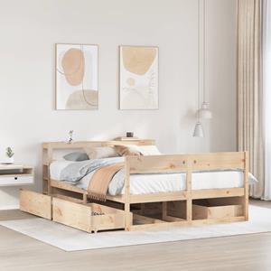 VidaXL Bedframe zonder matras massief grenenhout 160x200 cm