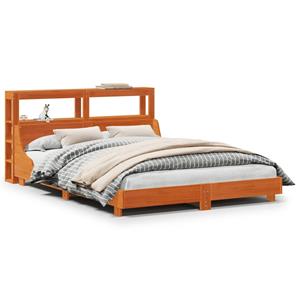 VidaXL Bedframe zonder matras massief grenenhout wasbruin 120x190 cm