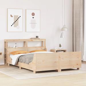 VidaXL Bedframe zonder matras massief grenenhout 135x190 cm