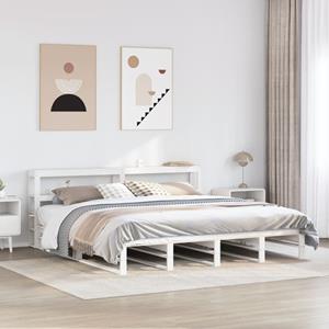 VidaXL Bedframe zonder matras massief grenenhout wit 180x200 cm