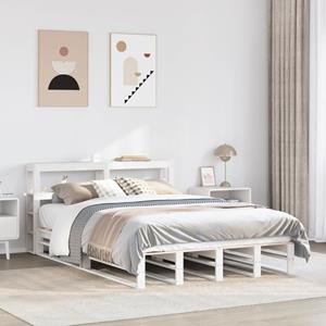 VidaXL Bedframe zonder matras massief grenenhout wit 120x190 cm