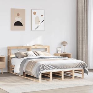 VidaXL Bedframe zonder matras massief grenenhout 135x190 cm