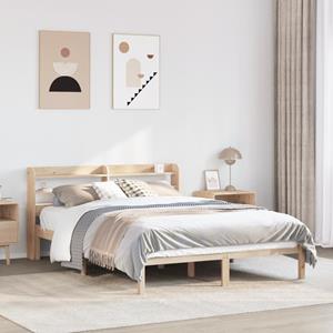 VidaXL Bedframe zonder matras massief grenenhout 140x190 cm