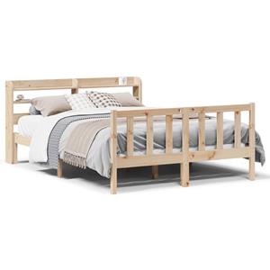 VidaXL Bedframe zonder matras massief grenenhout 135x190 cm