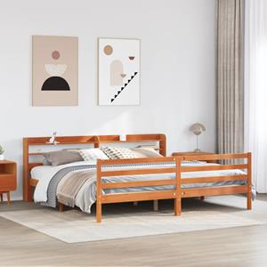 VidaXL Bedframe zonder matras massief grenenhout wasbruin 180x200 cm