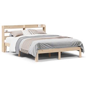 VidaXL Bedframe met hoofdbord massief grenenhout 120x190 cm