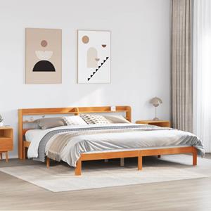 VidaXL Bedframe zonder matras massief grenenhout wasbruin 180x200 cm