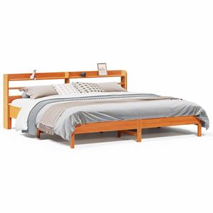 VidaXL Bedframe zonder matras massief grenenhout wasbruin 180x200 cm