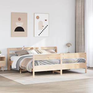 VidaXL Bedframe zonder matras massief grenenhout 180x200 cm