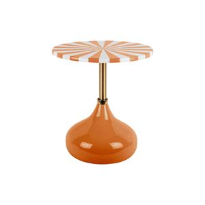 Leitmotiv Bijzettafel Candy Swirl - Oranje -Ø41cm