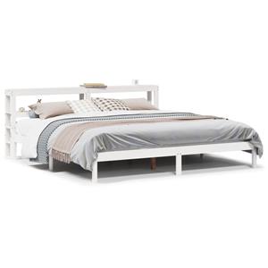 VidaXL Bedframe zonder matras massief grenenhout wit 180x200 cm