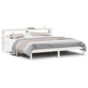 VidaXL Bedframe zonder matras massief grenenhout wit 200x200 cm