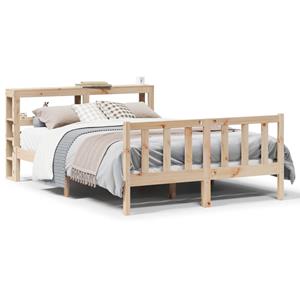 VidaXL Bedframe zonder matras massief grenenhout 135x190 cm