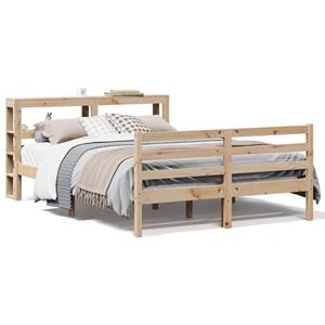 VidaXL Bedframe zonder matras massief grenenhout 135x190 cm