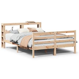 VidaXL Bedframe met hoofdbord massief grenenhout 120x190 cm