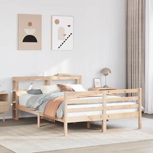 VidaXL Bedframe met hoofdbord massief grenenhout 120x200 cm