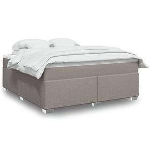 VidaXL Boxspring met matras stof taupe 180x200 cm