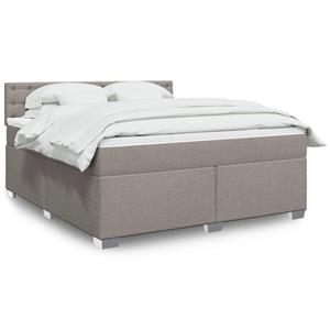 VidaXL Boxspring met matras stof taupe 180x200 cm