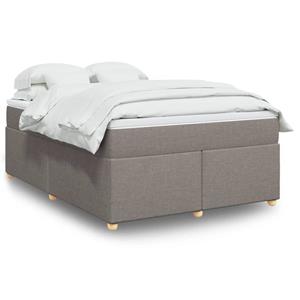 VidaXL Boxspring met matras stof taupe 140x190 cm