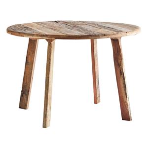 Madam Stoltz-collectie Ronde eettafel 110cm van recycled hout