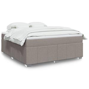 VidaXL Boxspring met matras stof taupe 180x200 cm